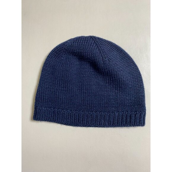 Polo Ralph Lauren Navy Knit Beanie Hat Red Pony One Size Wool blend Preppy - Picture 4 of 11